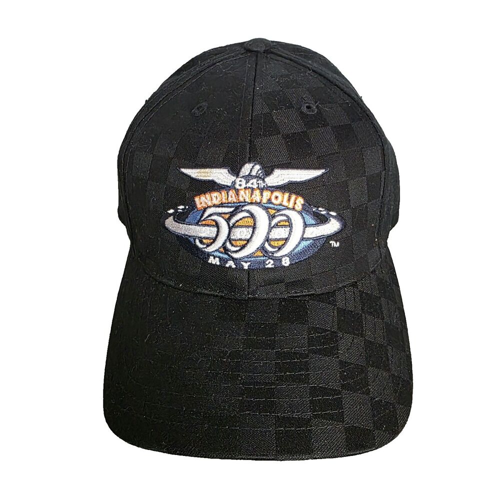84th Indianapolis 500 May 28, 2000 Official Racing Hat Cap Black Checkered Flag